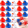 Sratte 50 Pcs Patriotic Rubber Ducks 2 Blue Red White Mini Ducks in Bulk for USA 4th of July Memorial Day Independence Day Par