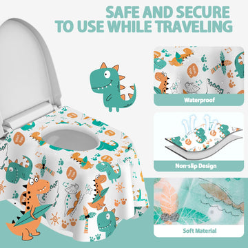 Hongteya Toilet Seat Covers, 20 Pcs Extra Large Individually Wrapped Waterproof Disposable Toilet Seat Cover For Toddler Potty T