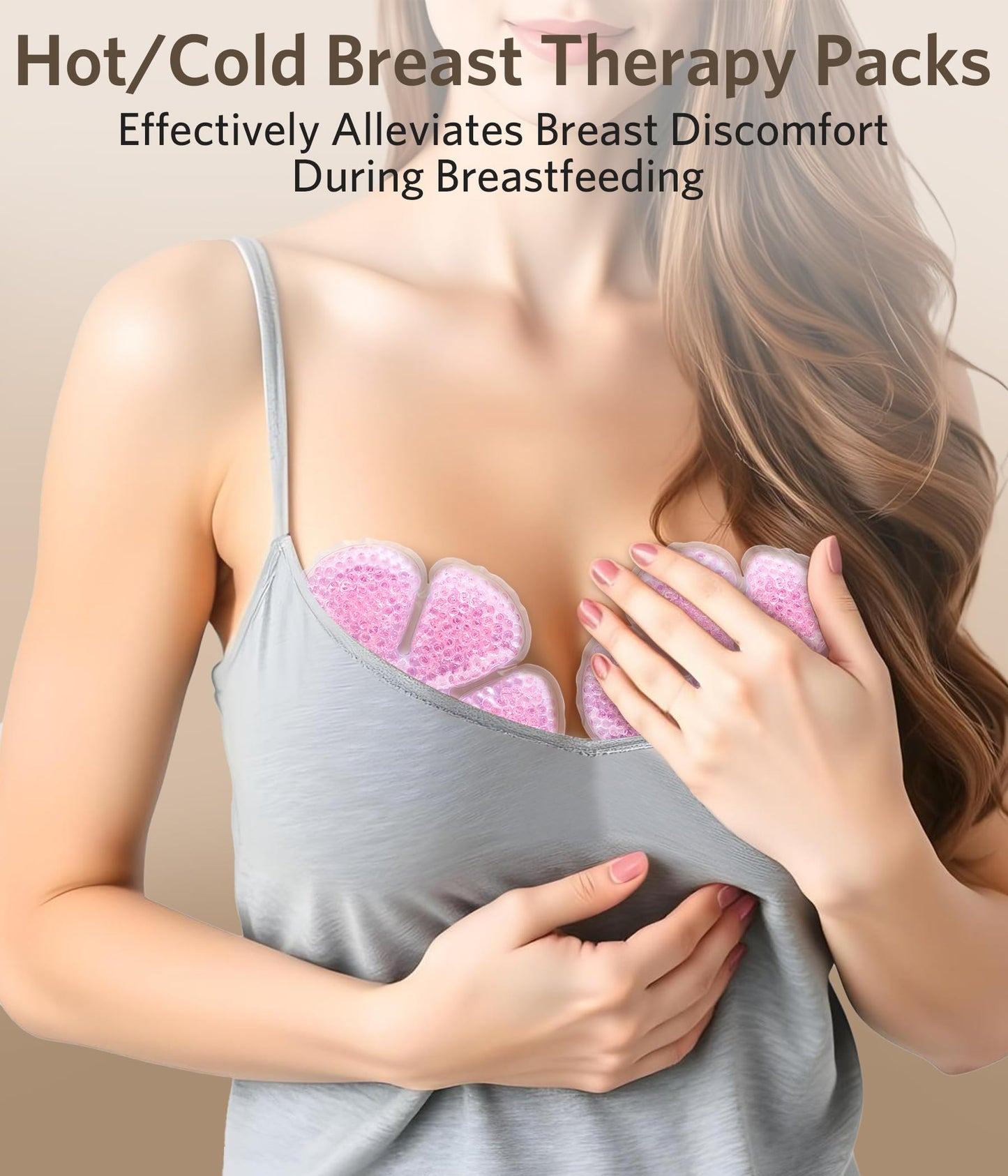 Breastfeeding Essentials Kit For Nursing Moms - Pads, Cover, Nipple Cream 50G, Breastmilk Storage Bag, Hot And Cold Breast Thera