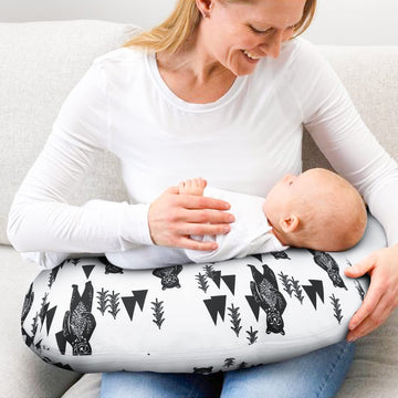 Vextronic Nursing Pillow Cover 2 Pack Nursing Pillow Slipcovers For Breastfeeding Moms, Ultra-Soft Fit Standard Infant Nursing P