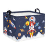 Clastyle Space Rocket Launch Storage Basket Boy Pool Beach Towel Bin Blue Planets Toy Book Shelf Basket Meteorit Rectangle Gift