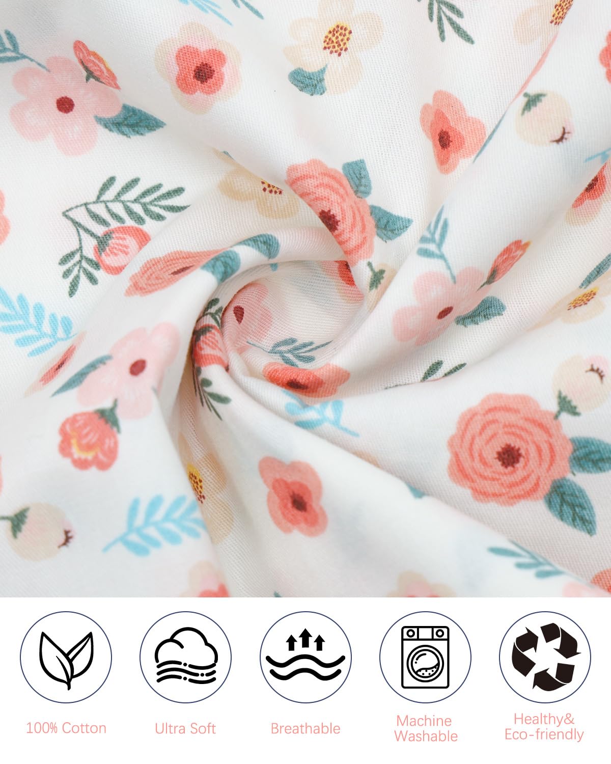 Alvababy Toddler Pillowcases 2 Pack Organic Cotton Kids Pillow Cover Fit 13'X 18' Or 12'X17' Envelope For Girl Boy Sleepy Tr