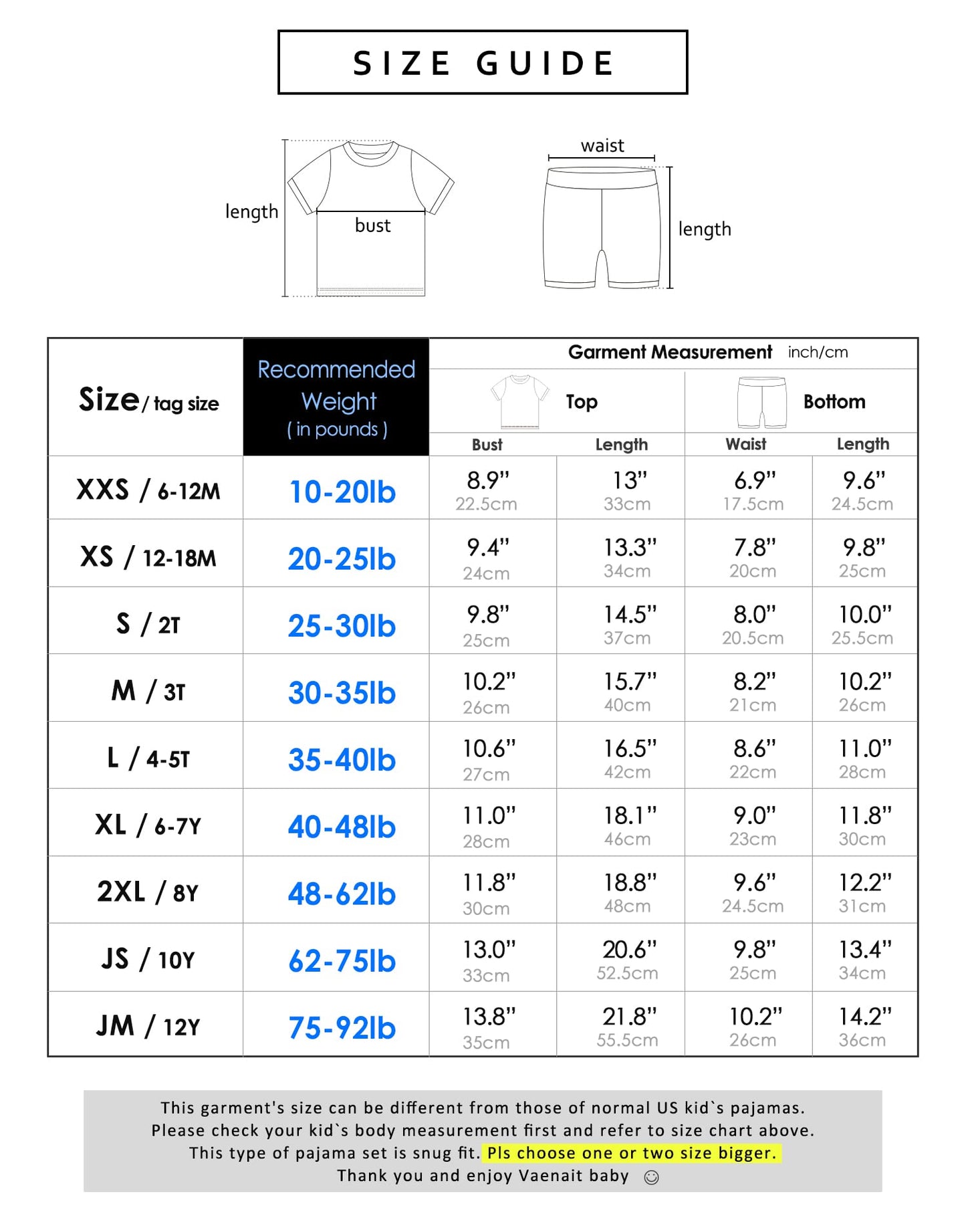 Vaenait Infant Kids Toddler Girls Boys Short Sleeve Sleepwear Pajamas 2Pcs Set Shirring Lightpurple S