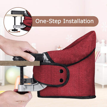 Hook-On High Chair With Removable Dining Tray, Folding Portable Clip-On Table, Baby Chair With Storage Bag For Indoor/Outdoor (R