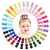 Mini Fully Lined Grosgrain Ribbon Hair Bows Clips For Girls - 1.2' Tiny Bows For Fine Infant Hair, 60Pcs (30 Colors In Pairs)