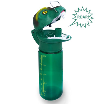 Sun Company Roarbottle T-Rex - Roaring Dinosaur Water Bottle For Kids | Cool Realistic Trex Roar | Spill And Leak-Proof Bpa Free