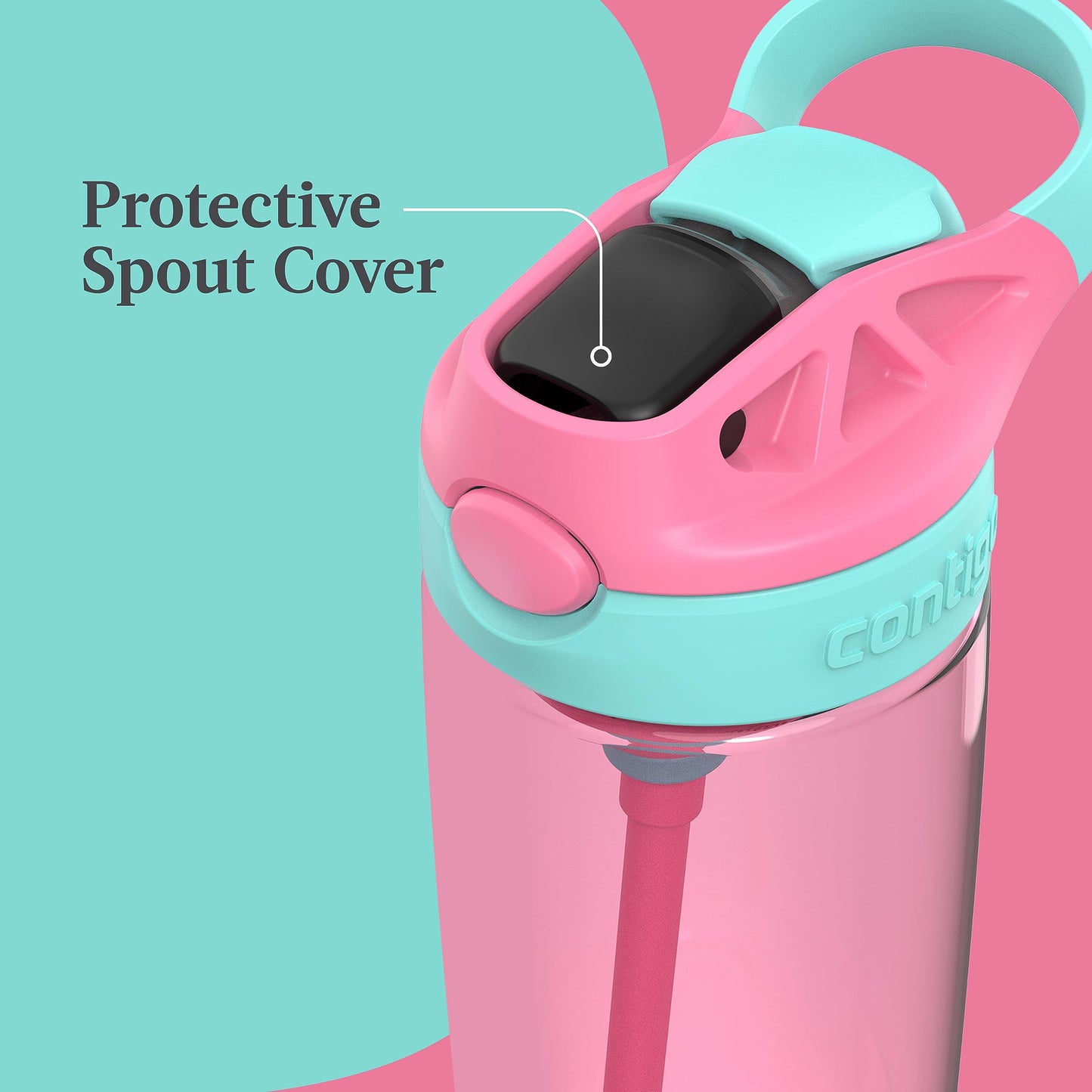 Contigo Aubrey Kids Bpa-Free Water Bottle With Silicone Straw, Spill-Proof Lid, Dishwasher Safe, 20Oz 2-Pack, Suitable For 3+ Ye