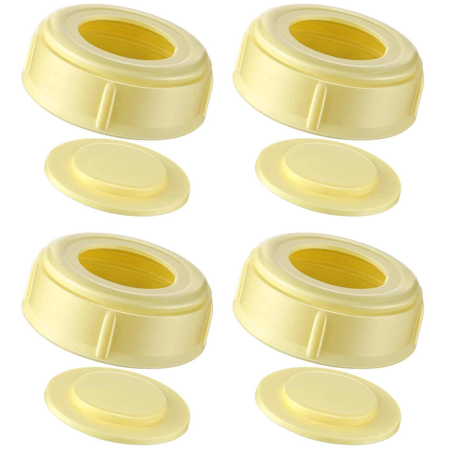 Dreyoo 4 Pack Nipple Rings Compatible with Medela Baby 5oz & 8oz Plastic & Glass Bottles, Collar Rings Compatible with Medela Br