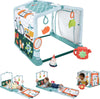 Fisher-Price Baby Playmat 3-In-1 Crawl & Play Activity Gym, Cottage Theme With Tunnel & Developmental Toys For Newborns 0+ Month