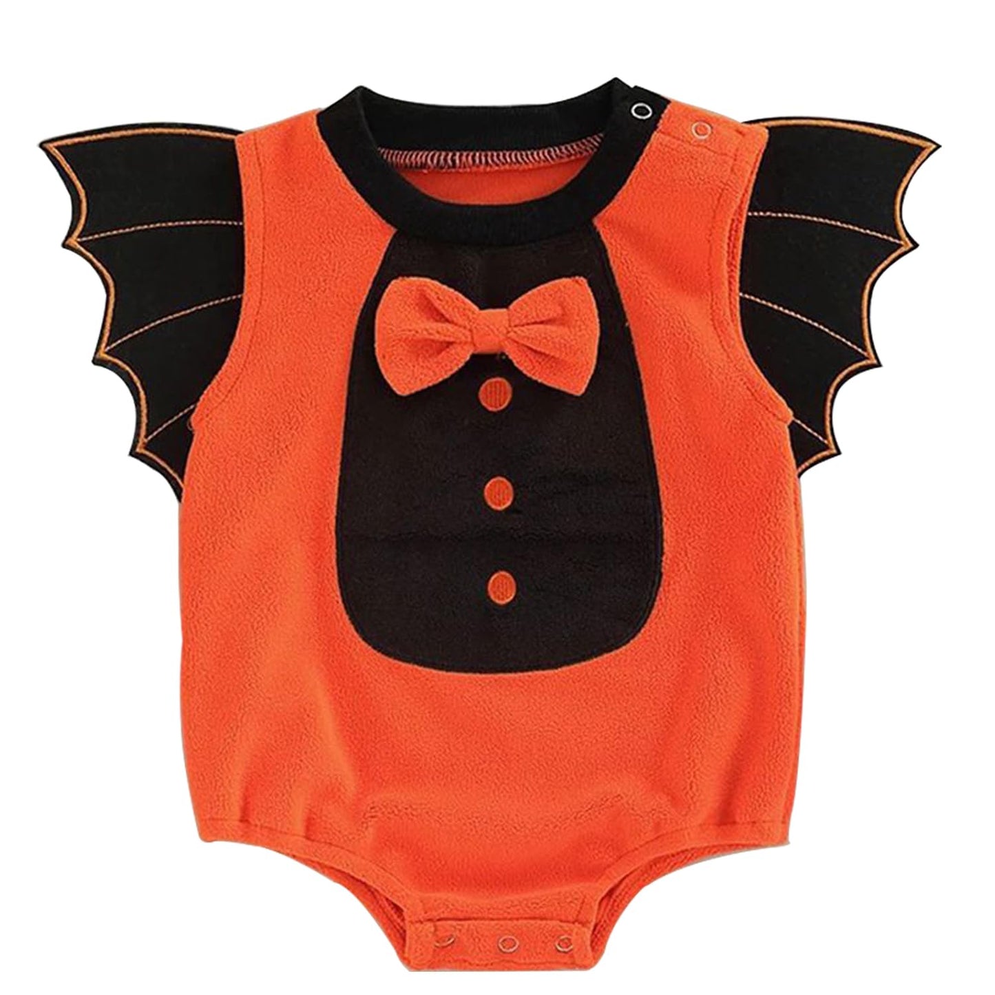Fancyinn Infant Baby Halloween Bat Romper Sleeveless Bat Costumes With Wings Toddler Cosplay Party Outfit Orange 70 3-6 Months
