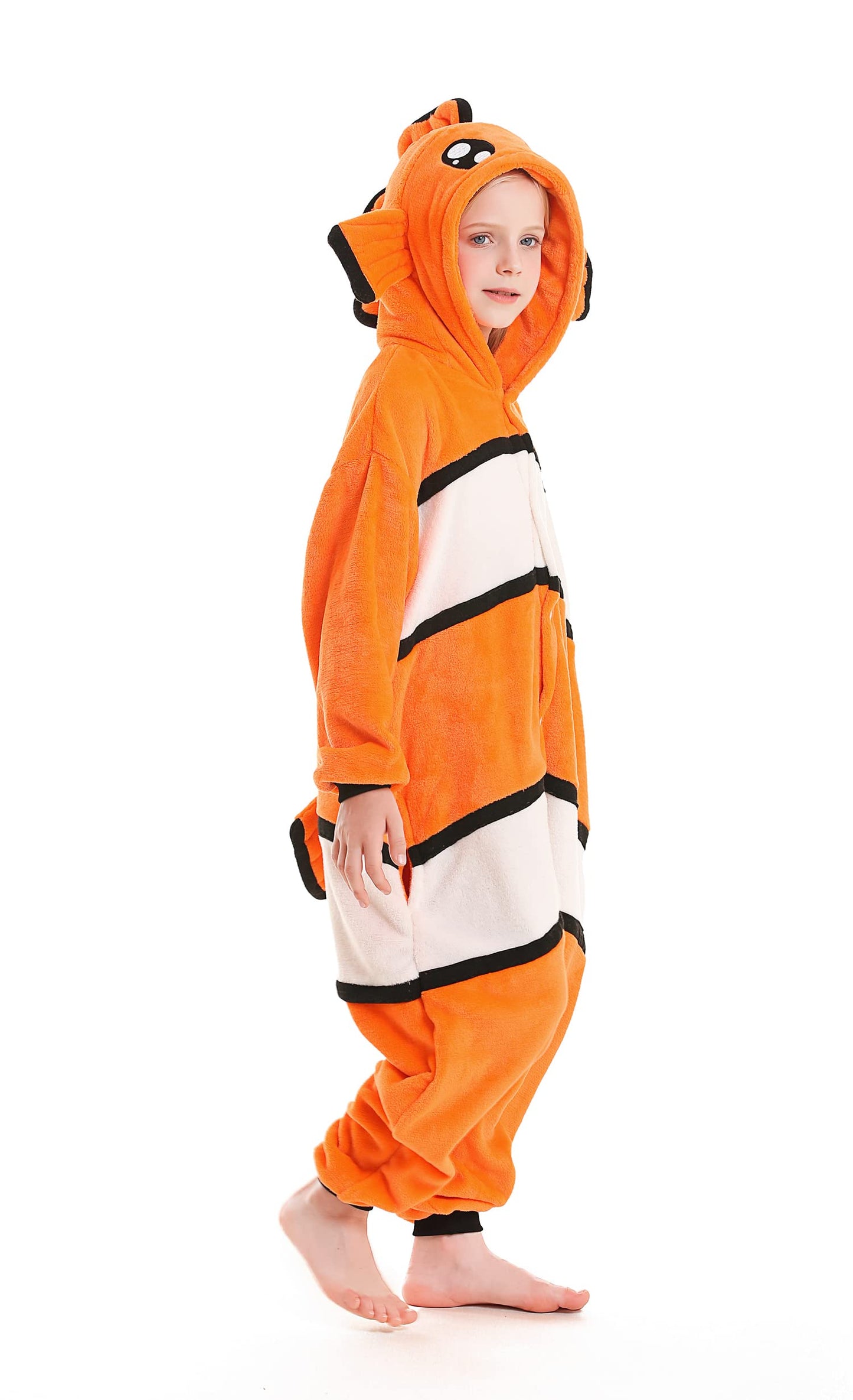 Atoz Onesie For Kids, Animal Pajamas Halloween Cosplay Costume For Girls Boys, Fish 10-11Y