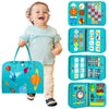 Winblo Toddler Busy Board - Montessori Sensory Birthday Gifts Toys for 1-3 Year Old Boys, Educational Learning Book for Two Yr O