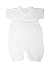 Dempsey Marie White 100% Cotton Boy'S Christening Baptism Knit Longall Short Sleeve 3 Month