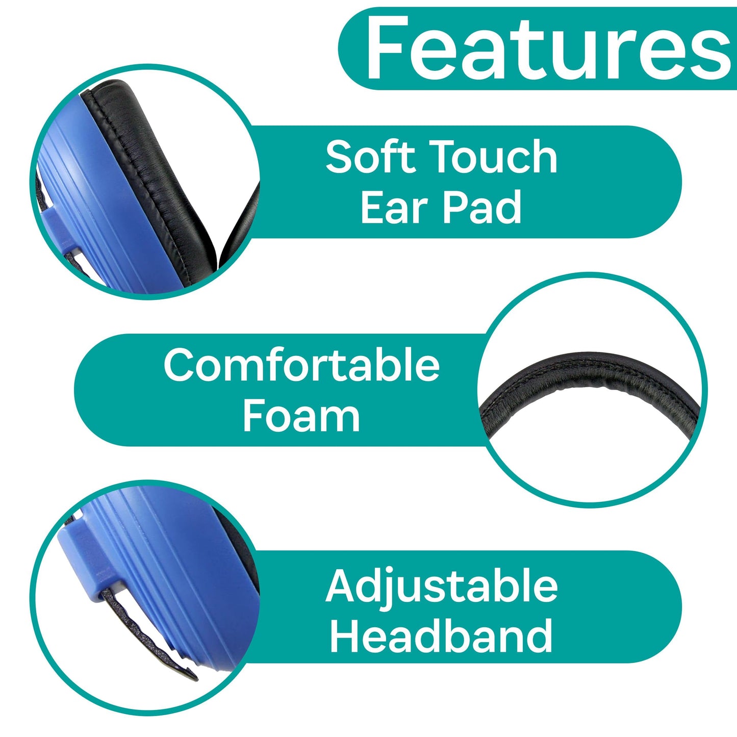 Kidco Whispears - Baby Ear Protection Headphones, Noise Cancelling Ear Muffs For Babies, Toddlers, & Infants - Blue