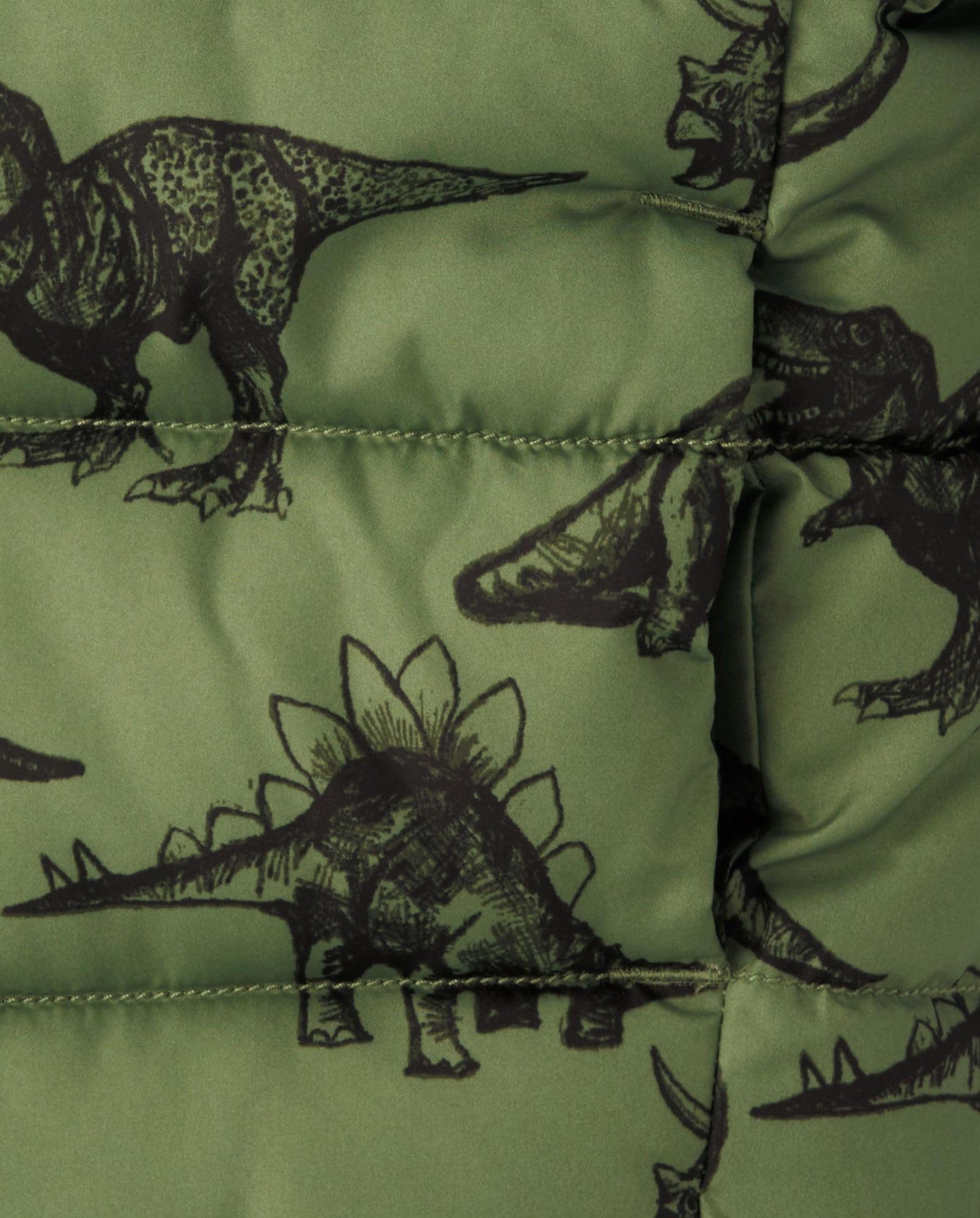 The Children'S Place Baby Boys' And Toddler Medium Weight Puffer Jacket, Wind, Water-Resistant, Olive T-Rex