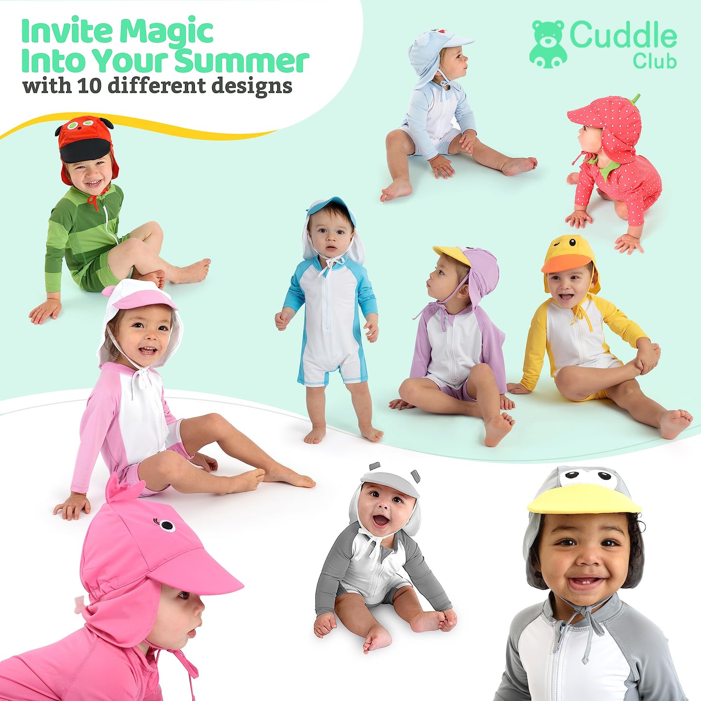 Cuddle Club Baby And Toddler One-Piece Swimsuit | Upf 50+ All-Day Uv Protection Infant Sunsuit