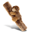 Dollibu Brown Monkey Plush Car Seatbelt Cover - Soft Fluffy Cushion Support For Safety Seat Belt Strap Cover, Decorative Wild Li