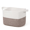 Cotton Rope Woven Toy Baskets Storage Cube, Baby Laundry Basket, Toy Basket, Empty Gift Basket With Handles, Square Storage Bask