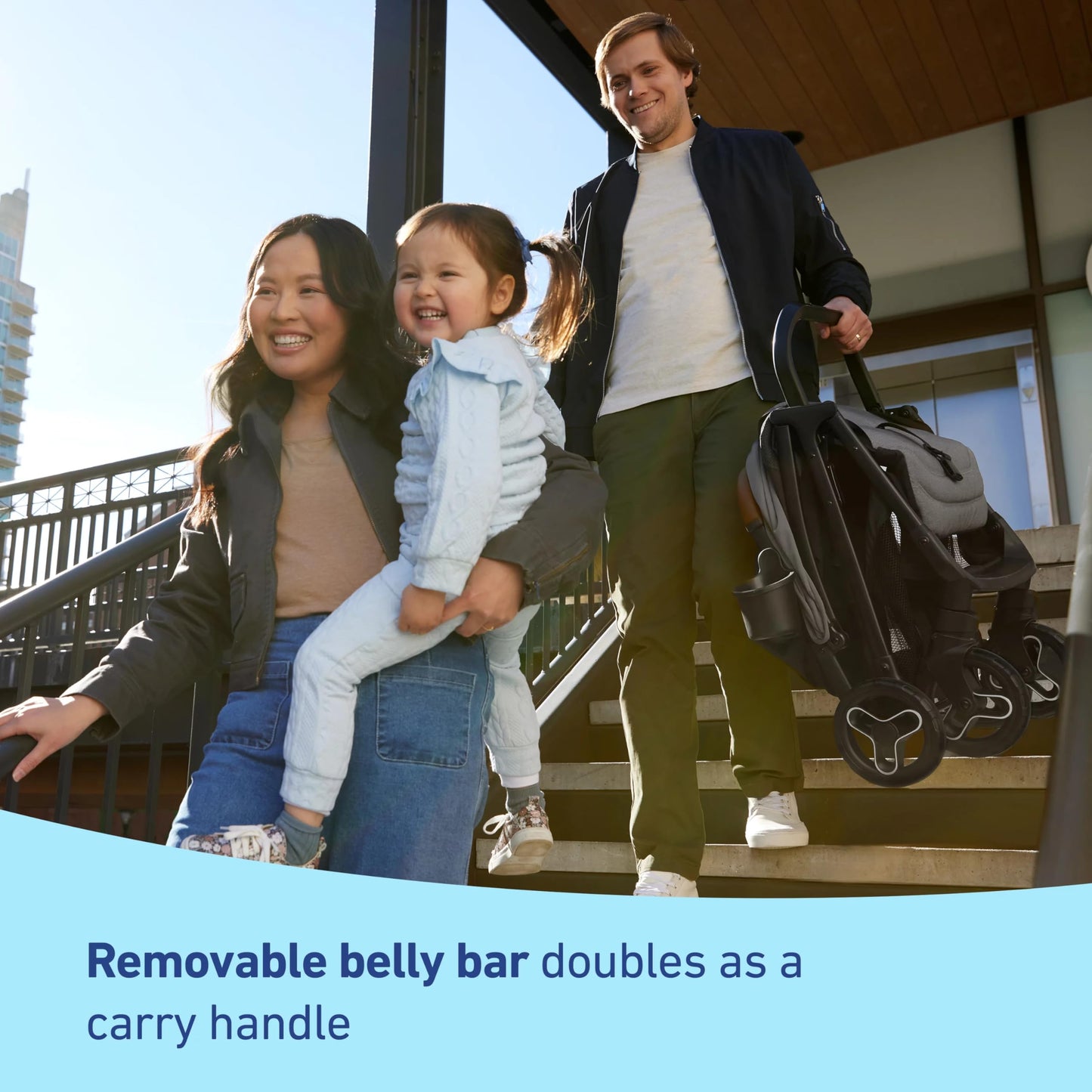 Graco Ready2Jet Compact Stroller - Overhead Friendly Compact Travel Stroller With Automatic Fold, Geo Pop