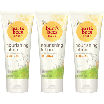 Burt'S Bees Baby Nourishing Lotion, Original Scent Baby Lotion - 6 Ounce Tube - Pack Of 3
