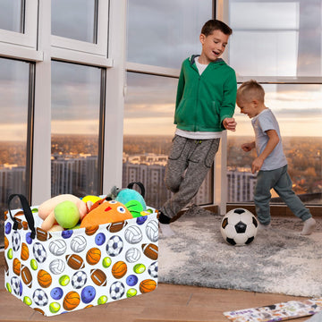 Acmuuni Balls Storage Box Shelf Basket Toys Storage Bins, Gift Basket For Kids,Rectangle Storage Basket Laundry Clothes Basket L