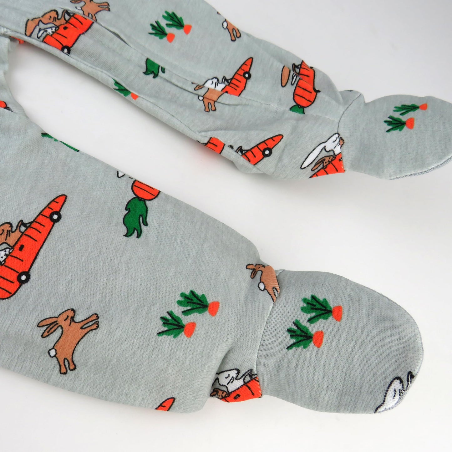 Honestbaby Baby Celebration Sleep & Play Footed One-Piece Pajama Sleeper 100% Organic Cotton, Racing Rabbits, 0-3 Months