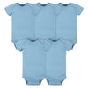 Gerber Baby 5-Pack Solid Onesies Bodysuits, Blue, 12 Months