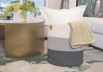 Comfy-Homi Xxl Large Laundry Basket With Handles Blanket Baskets Living Room|Woven Cotton Rope Decorative Basket Laundry Hamper