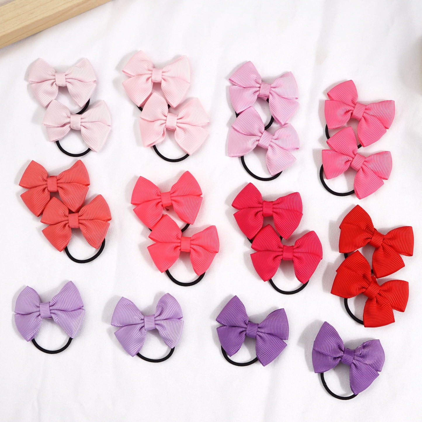 Bbgifts 50Pcs Tiny Baby Hair Ties, 2 Inch Baby Bows Rubber Bands Hair Ties, 25 Pairs Soft Elastics Ponytail Holders Hair Accesso