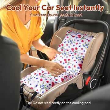 Ncvi Car Seat Cooling Pad, Baby Stroller Cooling Pad - Insulated Cushion With Ice Pack For Heat, Multifunctional Cooler For Kids