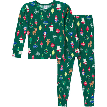 Gerber Unisex Baby Kid 2-Piece Holiday Family Matching Pajamas, Ornaments