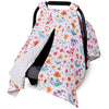Metplus 2 in 1 Flowers Baby Car Seat Cover, Car Seat Canopy for Babies, Mom Multiuse Nursing Cover, Minky Baby Carrier Covers, N
