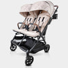 Strolee Lightweight Double Side by Side Stroller - 22 Lbs, 9.5 Compact Fold, Twin Nap Ready Seating, No Rethread Harness, Magnet