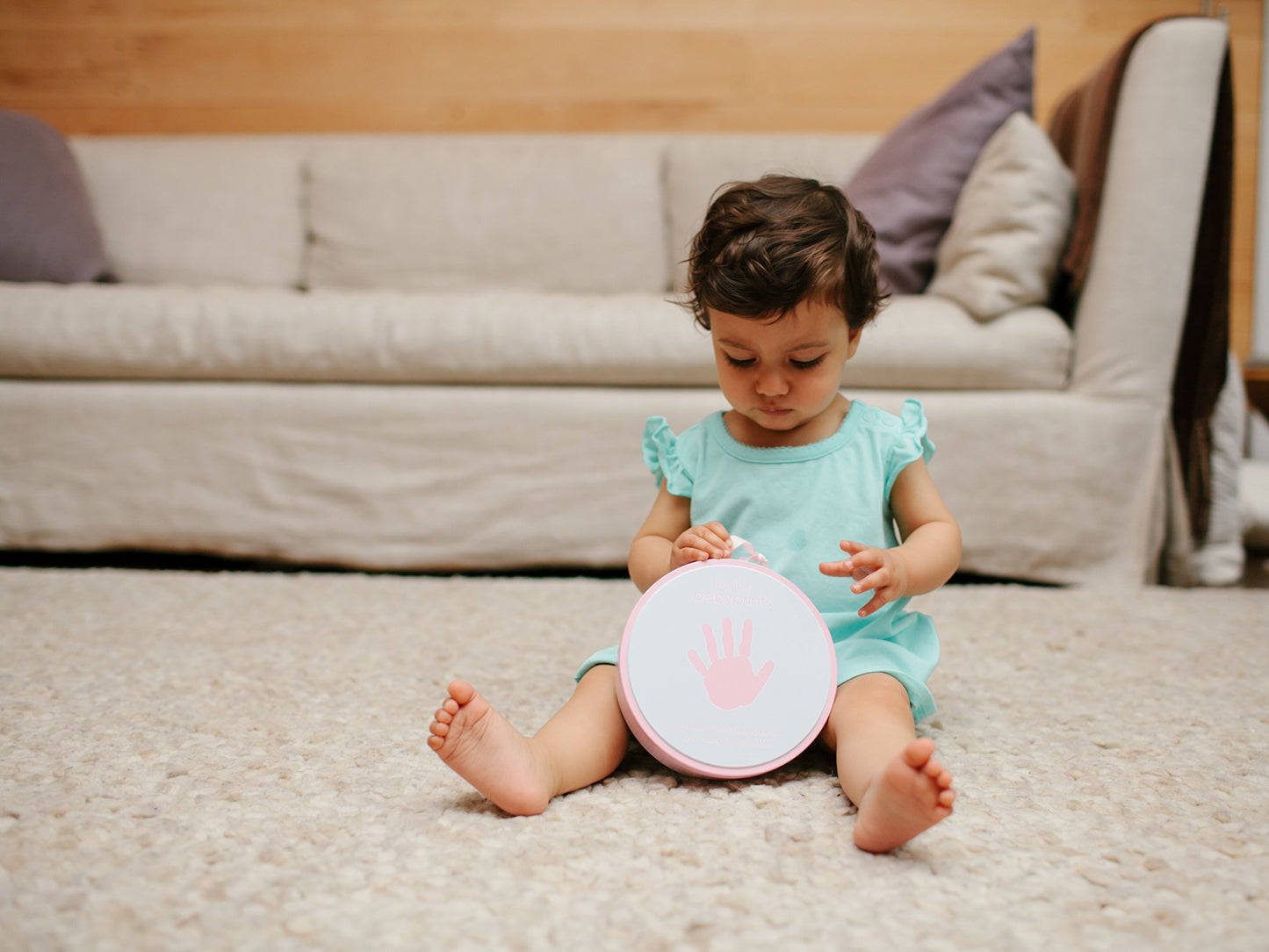 Pearhead My Little Babyprints Handprint Or Footprint Keepsake Tin, Babyprint Impression Baby Keepsake, Pink
