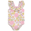 Gerber Girls' One-Piece Swimsuit, Retro Floral