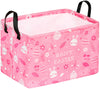 Easter Storage Basket Eggs Bunny Flower Gifts Cube Kids Waterproof Storage Bins Organizer,Foldable Closet Shelf Baskets with han