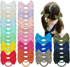 40 Pcs Hair Accessories - 3 Inch Bows, Rubber Bands, Ponytail Holders Elastics & Pigtail Bows For Girls & Toddlers