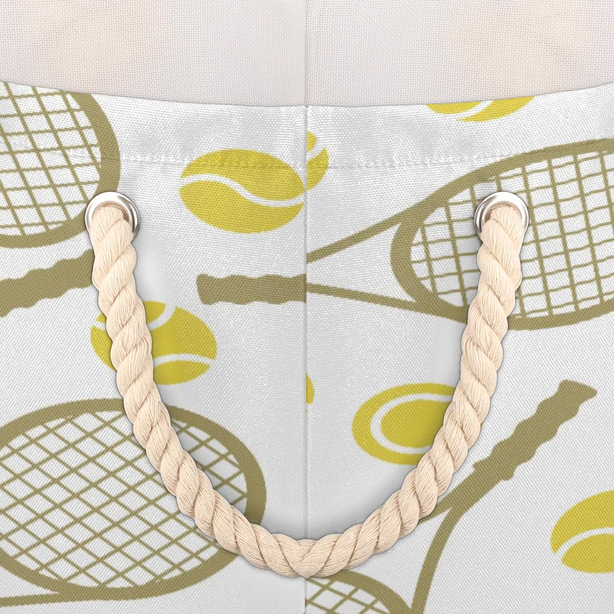 Pardick Large Round Storage Basket Sports Tennis Collapsible Circle Storage Bin Laundry Hamper With Handle For Kids Boy Girls To