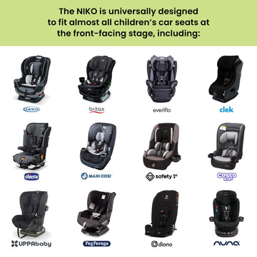 Niko Easy-Wash Children'S Car Seat Cover & Liner - Cotton Jersey Gray & White Arrow Pattern - Universal Fit - Crash Tested - Wat