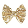 Lanmerry 5 Inch Glitter Sequin Gold Hair Bows And Clips For Baby Toddler Girls - Big Hair Accessories
