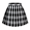 Beautifulfashionlife Girls Back To School Uniform Pleated Cosplay Costumes Skirts (L,Black White)