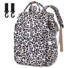 Leopard Diaper Bag Backpack for Baby Girls Boys, Large Capacity Multifunction Waterproof Maternity Mom Nappy Bags with Stroller