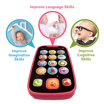 My First Smartphone - Cell Phone Baby Toy, for Toddlers and Young Children - 15 Unique Buttons and Functions, Musical Melodies,
