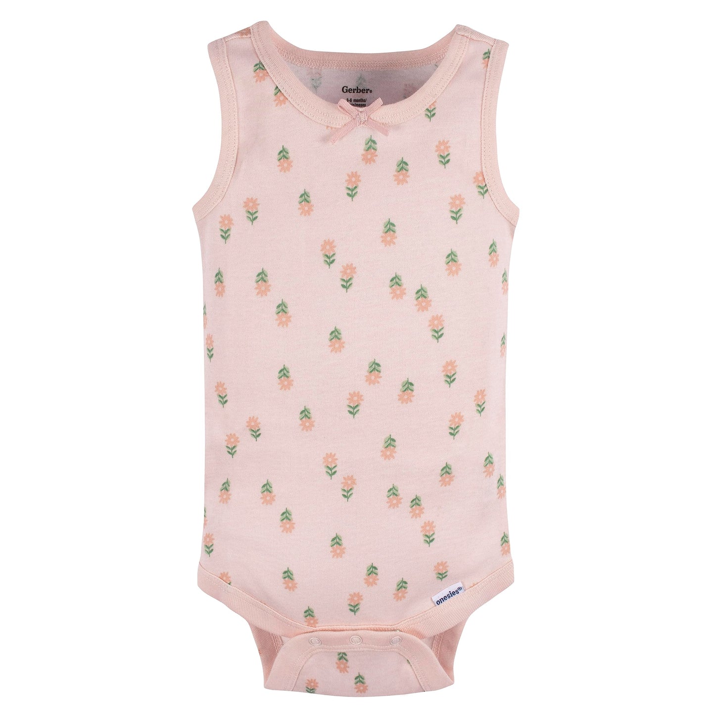 Gerber Baby Girls Multi-Pack Sleeveless Onesies Bodysuit Flowers 12 Months