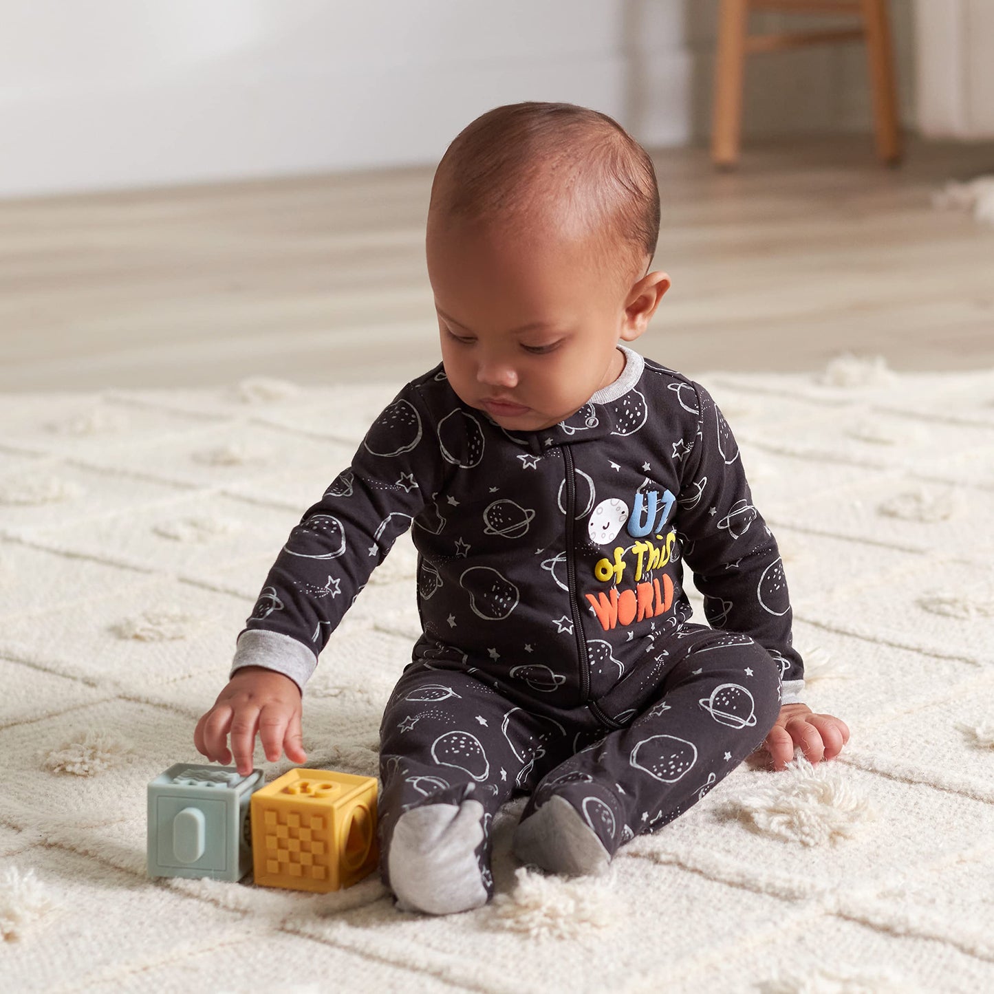 Gerber Baby Boys 2-Pack 'N Play And Toddler Sleepers, Space Black, 0-3 Months Us