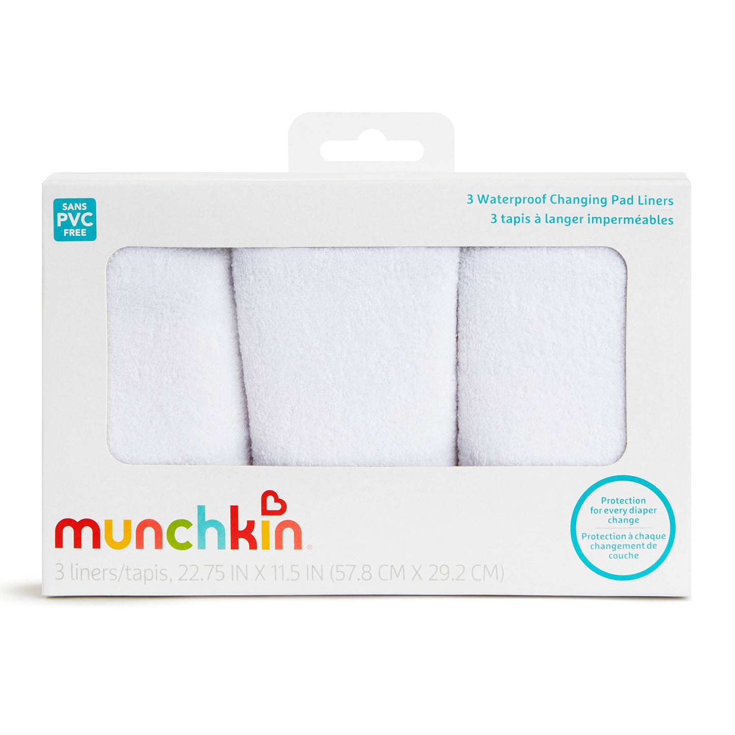 Munchkin Waterproof Changing Pad Liners, 3 Count, (Pack Of 1)