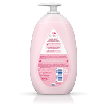 Johnson'S Moisturizing Pink Baby Lotion With Coconut Oil, Hypoallergenic, 16.9 Fl. Oz