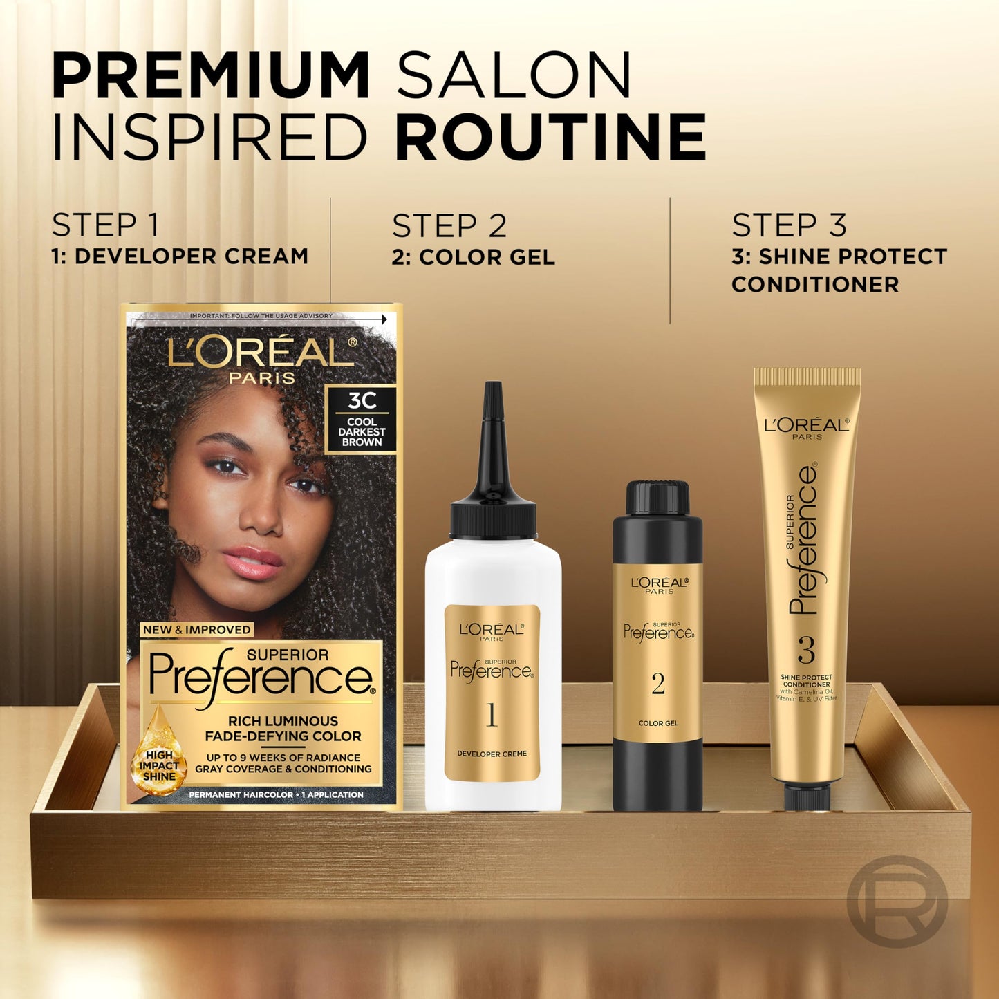 L'Oreal Paris Superior Preference Fade-Defying + Shine Permanent Hair Color, 8 Medium Blonde, Pack Of 1, Hair Dye