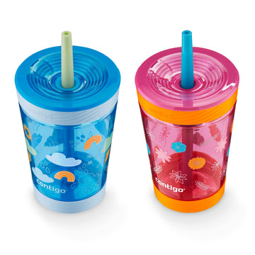 Contigo Kids Spill-Proof Tumbler With Straw, 14 Oz., 2 Pack