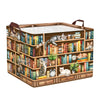 Clastyle Cat Book Shelf Basket For Reading Room Collapsible Toy Gift Kid Storage Basket Baby Clothes Organizer Nursery Bin